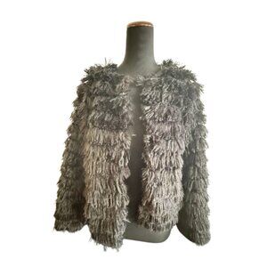 Black Faux Fur Fluffy Jacket